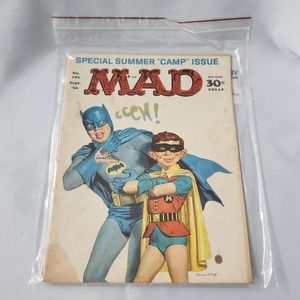 MAD‎ Magazine #105 Batman Robin 1966 Special Summer Camp Issue Hole in Cover